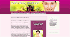 Desktop Screenshot of extraordinaryhealthcare.com