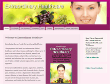 Tablet Screenshot of extraordinaryhealthcare.com